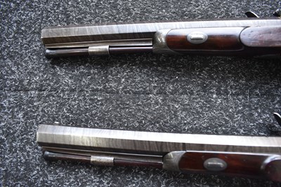 Lot 310 - A CASED PAIR OF 25-BORE IRISH FLINTLOCK DUELLING PISTOLS BY THOMAS FOWLER OF DUBLIN