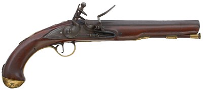 Lot 463 - A 22-BORE FLINTLOCK HOLSTER OR COACHING PISTOL BY THOMAS RICHARDS