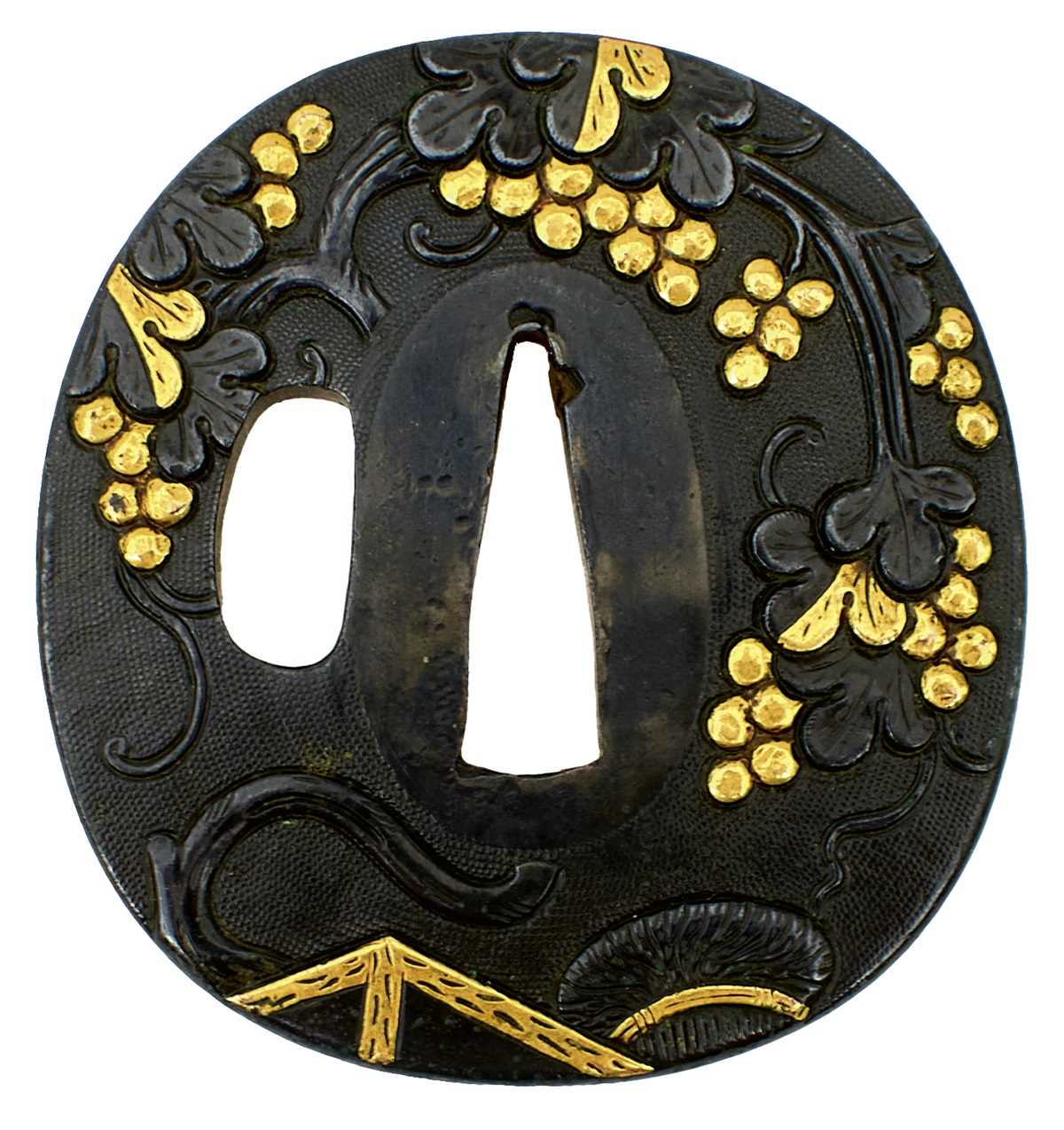 Lot 17 - AN OVAL SHAKUDO GOTO SCHOOL TSUBA