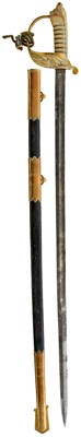Lot 196 - A ROYAL NAVAL OFFICER'S SWORD