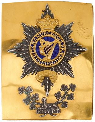 Lot 612 - AN 18TH (THE ROYAL IRISH) REGIMENT OFFICER'S SHOULDER BELT PLATE