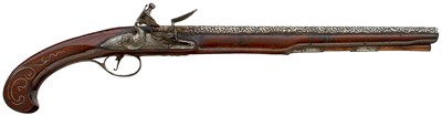 Lot 328 - AN INTERESTING PAIR OF 30-BORE FLINTLOCK HOLSTER PISTOLS BY TURNER OF OXFORD