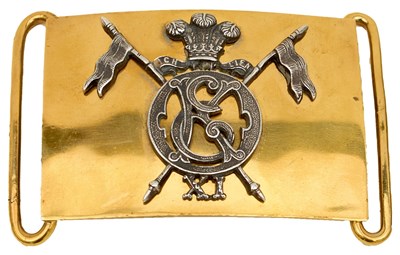 Lot 742 - AN 11TH (KING EDWARD'S OWN LANCERS) REGIMENT (PROBYN'S HORSE) OFFICER'S WAIST BELT BUCKLE