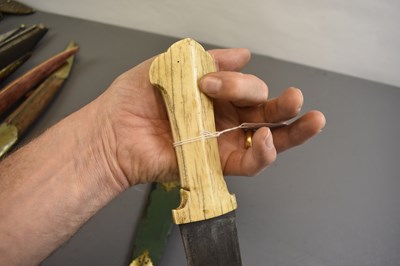 Lot 138 - A 19TH CENTURY TURKISH OR OTTOMAN KINDJAL OR DAGGER