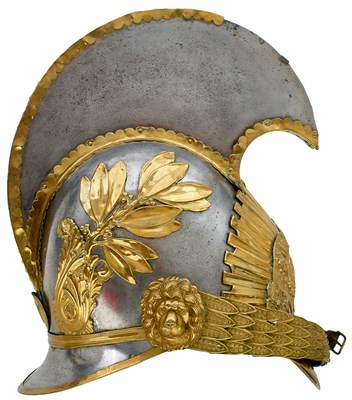 Lot 661 - A SCARCE HOUSEHOLD CAVALRY 1817 PATTERN HELMET CONVERTED FOR IMPERIAL YEOMANRY USE