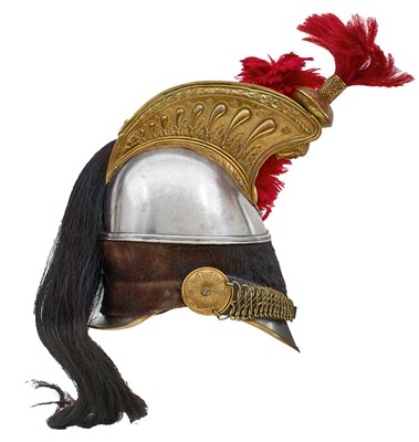 Lot 565 - A 19TH CENTURY FRENCH CUIRASSIER'S HELMET