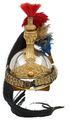 Lot 566 - A FRENCH MODEL 1872 CUIRASSIER'S HELMET