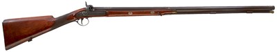 Lot 397 - A 13-BORE SPANISH BARRELLED PERCUSSION SPORTING GUN BY EDWARD BOND