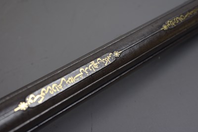 Lot 161 - A FINE .650 CALIBRE PERCUSSION OTTOMAN RIFLE WITH GOLD KOFTGARI AND DAMASCUS MOUNTS