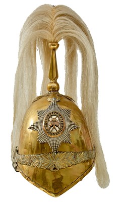 Lot 563 - AN 1871 PATTERN 4TH (ROYAL IRISH) DRAGOON TROOPER'S HELMET