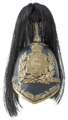 Lot 564 - AN 1871 PATTERN QUEEN'S OWN ROYAL YEOMANRY STAFFORDSHIRE TROOPER'S HELMET
