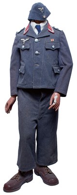 Lot 830 - A SCARCE LUFTWAFFE FLAK OPERATOR'S UNIFORM FOR A CHILD