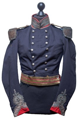 Lot 641 - EARLY 19TH CENTURY KING'S CHESHIRE YEOMANRY OFFICER'S JACKET AND EPAULETTES ENSEMBLE