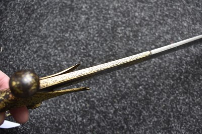 Lot 62 - A FINE 19TH CENTURY GOLD DECORATED INDIAN TULWAR