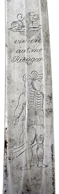 Lot 148 - A 19TH CENTURY DAGESTANI SILVER NIELLO SHASQUA