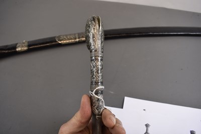 Lot 148 - A 19TH CENTURY DAGESTANI SILVER NIELLO SHASQUA