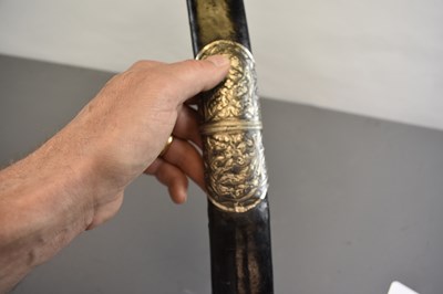 Lot 148 - A 19TH CENTURY DAGESTANI SILVER NIELLO SHASQUA