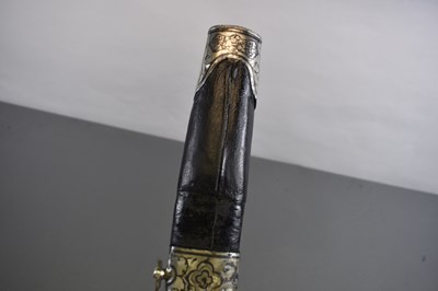 Lot 148 - A 19TH CENTURY DAGESTANI SILVER NIELLO SHASQUA