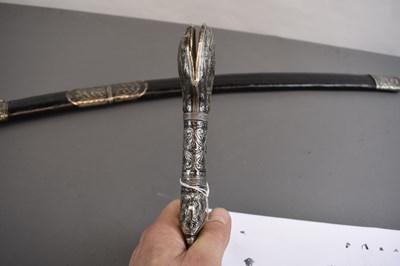Lot 148 - A 19TH CENTURY DAGESTANI SILVER NIELLO SHASQUA