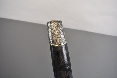 Lot 148 - A 19TH CENTURY DAGESTANI SILVER NIELLO SHASQUA