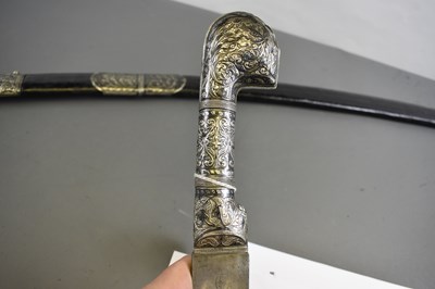 Lot 148 - A 19TH CENTURY DAGESTANI SILVER NIELLO SHASQUA