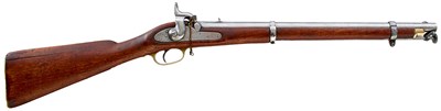 Lot 442 - A CALIBRE PERCUSSION 1868 INDIAN PATTERN CAVALRY CARBINE