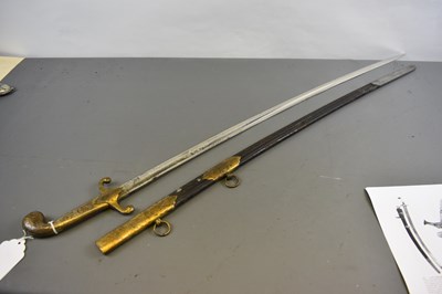 Lot 155 - A FIRST WAR PERIOD OTTOMAN TURKISH OFFICER'S SHAMSHIR OR SWORD