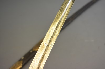 Lot 155 - A FIRST WAR PERIOD OTTOMAN TURKISH OFFICER'S SHAMSHIR OR SWORD