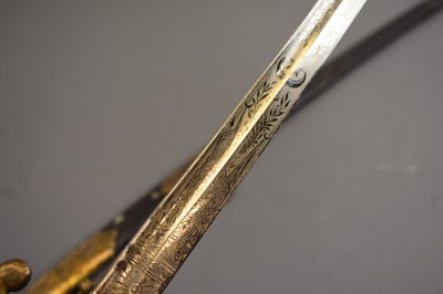 Lot 155 - A FIRST WAR PERIOD OTTOMAN TURKISH OFFICER'S SHAMSHIR OR SWORD