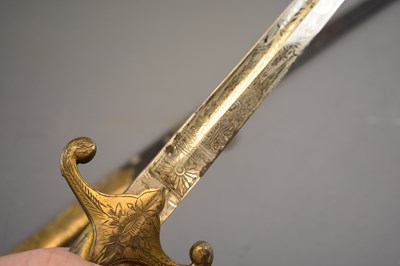 Lot 155 - A FIRST WAR PERIOD OTTOMAN TURKISH OFFICER'S SHAMSHIR OR SWORD