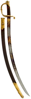Lot 203 - A PRE-1795 AMERICAN WAR OF INDEPENDENCE PERIOD OFFICER'S SABRE