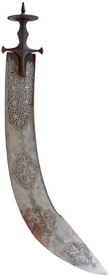 Lot 73 - A LARGE 19TH CENTURY INDIAN EXECUTIONER'S TULWAR OR TEGHA