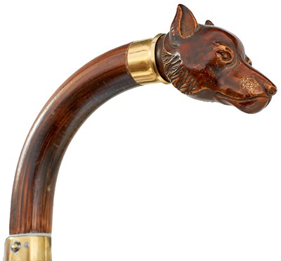 Lot 660 - A 19TH CENTURY BLACK FOREST SWORD STICK