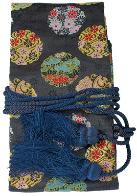 Lot 54 - THREE JAPANESE SILK SWORD BAGS