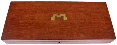 Lot 543 - A LARGE OAK PISTOL CASE
