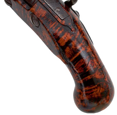 Lot 320 - A LATE 17TH CENTURY ENGLISH 80-BORE FLINTLOCK POCKET PISTOL