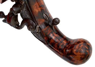 Lot 320 - A LATE 17TH CENTURY ENGLISH 80-BORE FLINTLOCK POCKET PISTOL