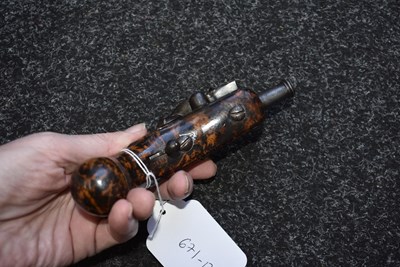Lot 320 - A LATE 17TH CENTURY ENGLISH 80-BORE FLINTLOCK POCKET PISTOL