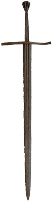 Lot 242 - A LARGE LATE MEDIEVAL HAND AND A HALF SWORD OF OAKESHOTT TYPE XIIIA CIRCA 1450-1500