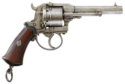 Lot 349 - A 9MM SIX-SHOT PINFIRE SERVICE REVOLVER
