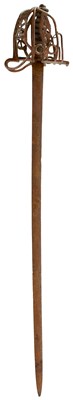 Lot 305 - THE PRINCIPLE PARTS OF TWO SCOTTISH BASKET HILTED SWORDS