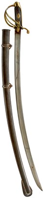 Lot 215 - A WATERLOO PERIOD FRENCH LIGHT CAVALRY TROOPER'S SABRE