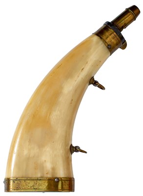 Lot 536 - A CLEAN FRENCH POWDER HORN
