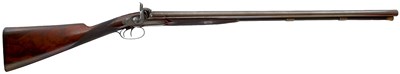 Lot 396 - A DOUBLE BARRELLED 13-BORE PERCUSSION SPORTING GUN BY EDGE OF MANCHESTER