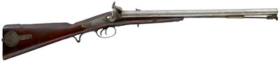 Lot 419 - A .750 CALIBRE TROOPER'S DOUBLE-BARRELLED PERCUSSION CARBINE, 1st & 2nd SCINDE IRREGULAR HORSE, MADE c1850-60.