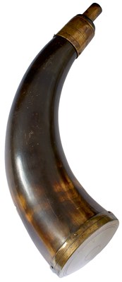 Lot 485 - A CANADIAN POWDER HORN