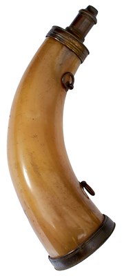 Lot 483 - A POWDER HORN