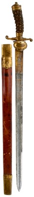 Lot 265 - A LATE 18TH CENTURY GERMAN HUNTING HANGER FOR THE ENGLISH MARKET