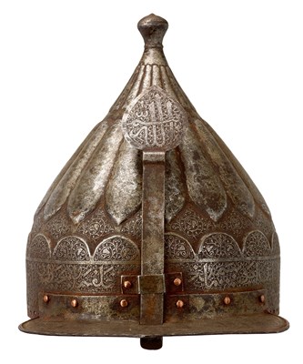 Lot 123 - AN OTTOMAN OR TURKISH CEREMONIAL HELMET