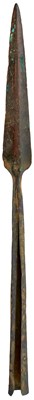 Lot 270 - A BRONZE SPEAR HEAD